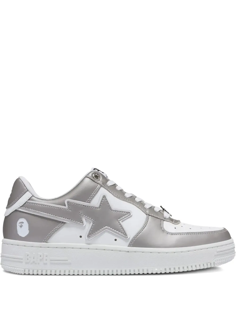 A BATHING APE Bape Sta #4 sneakers met logo Zilver