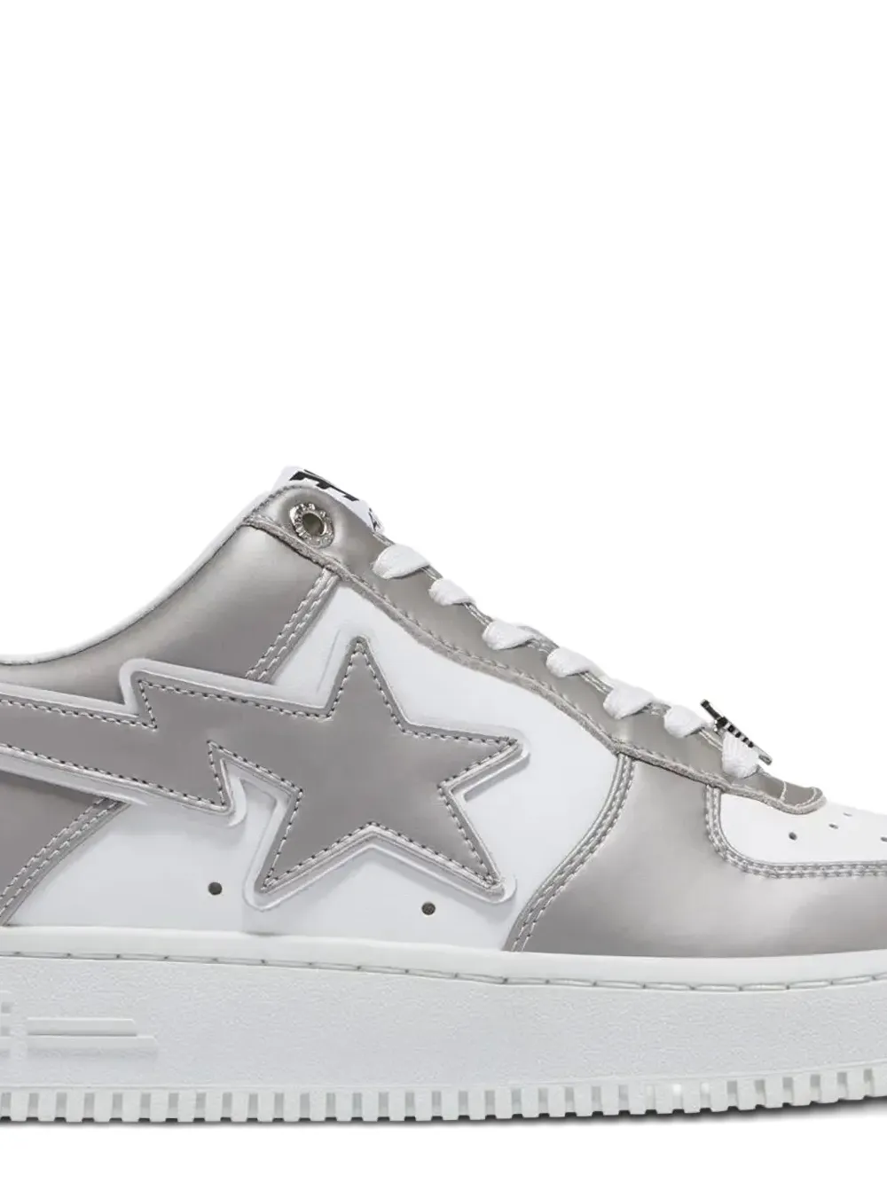 A BATHING APE Bape Sta #4 sneakers met logo Zilver