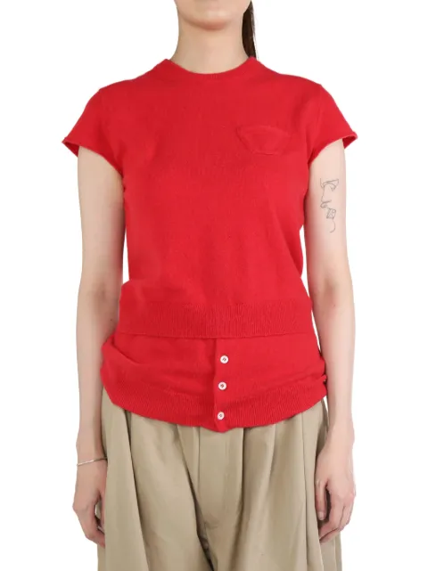 MERYLL ROGGE button-down knitted top 