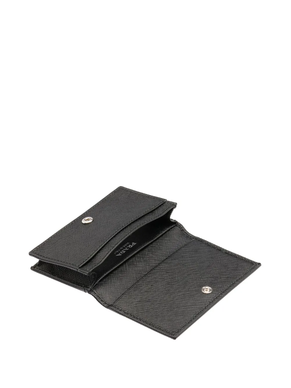PRADA TRIANGLE-LOGO LEATHER CARDHOLDER
