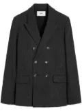 AMI Paris double breasted wool blazer - Grey