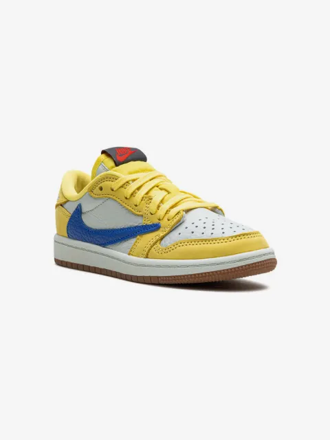Jordan Kids tenis Air Jordan 1 Retro Low OG SP Canary de Jordan Kids x Travis Scott