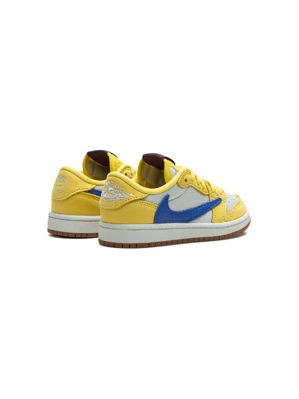 Jordan Kids x Travis Scott Air Jordan 1 Retro Low OG SP Canary Sneakers Geel FARFETCH NL