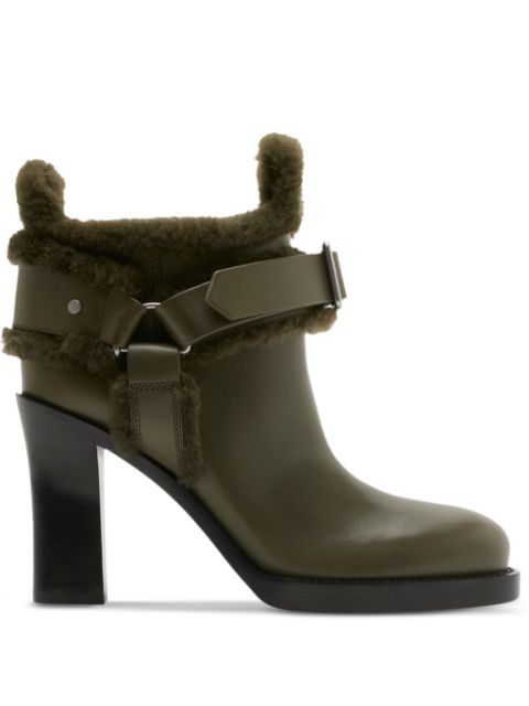 Burberry buckled 100mm leather ankle boots Women