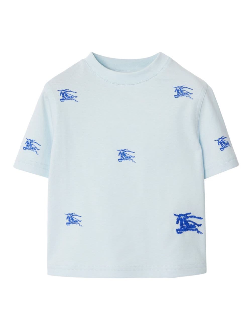 Burberry Babies' Edk Cotton T-shirt In Blue