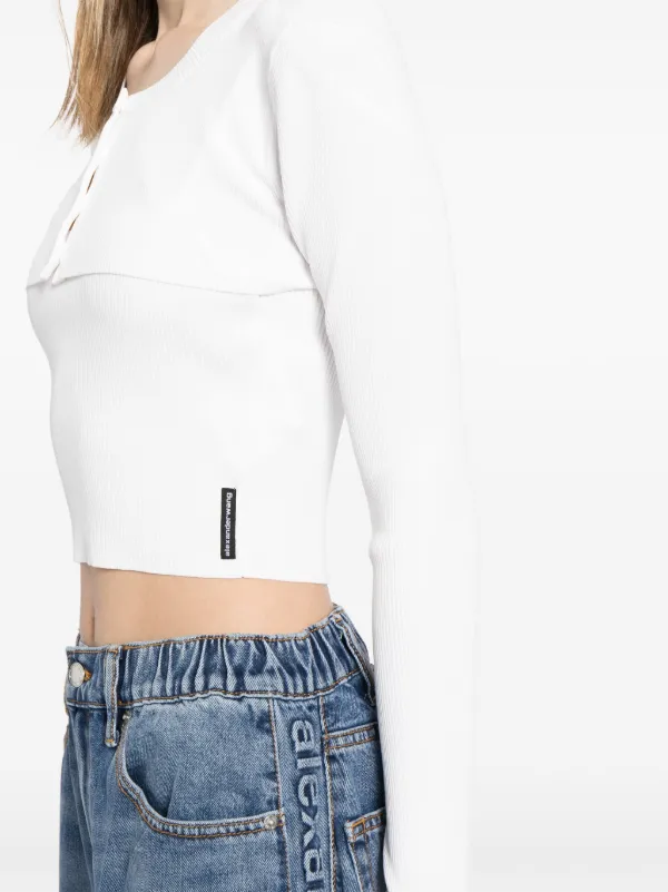 Alexander Wang カットアウト クロップドトップ | ホワイト | FARFETCH JP