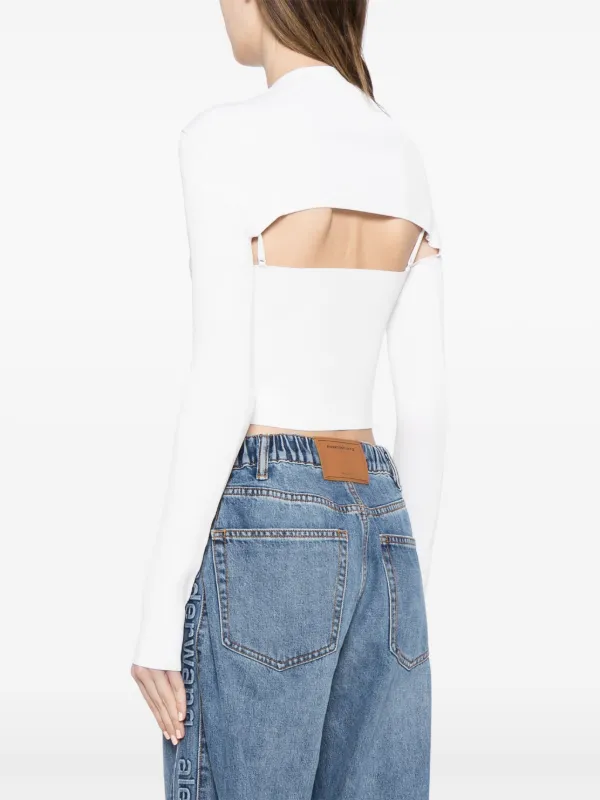 ALEXANDER WANG カットアウトトップ Alexander Wang cut-out Detail long-sleeve Top | Pink | FARFETCH