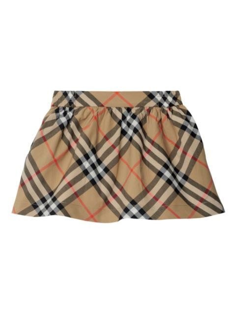 Burberry Kids Nova check cotton skirt