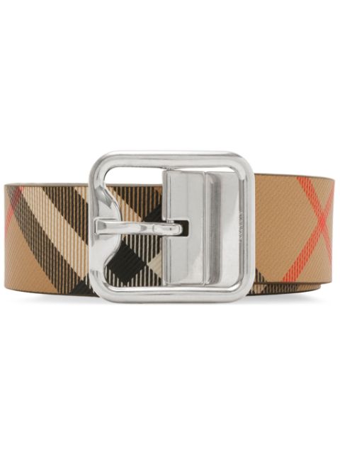 Burberry reversible Check B buckle belt Men