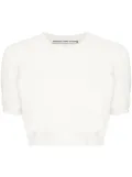 Alexander Wang logo-embossed cropped top - White