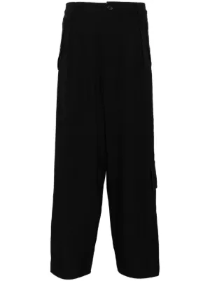 Sacai Suiting Cargo Trousers | Black | FARFETCH