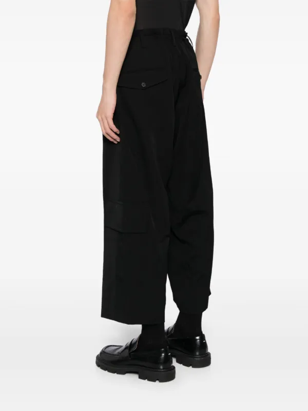 Yohji Yamamoto クロップドパンツ | ブラック | FARFETCH JP