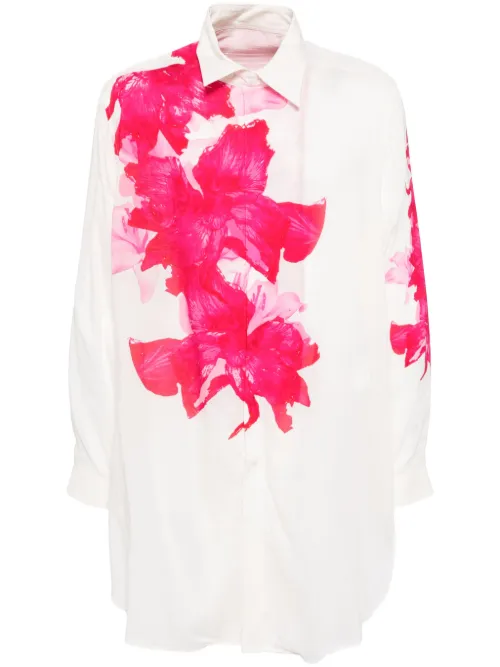 Chemise à fleurs - Yohji Yamamoto - Modalova