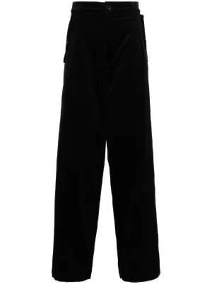 Yohji Yamamoto クロップドパンツ | ブラック | FARFETCH JP