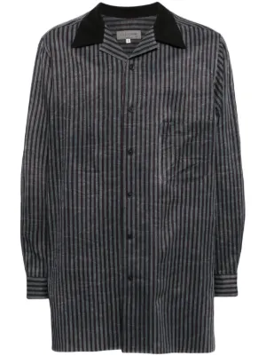 Yohji Yamamoto ストライプ シャツ | パープル | FARFETCH JP