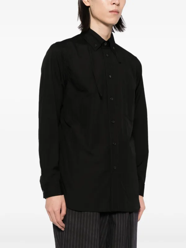 Yohji Yamamoto チェーンステッチ シャツ | ブラック | FARFETCH JP