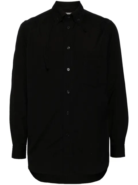 Yohji Yamamoto camisa de popelina con costuras de cadena