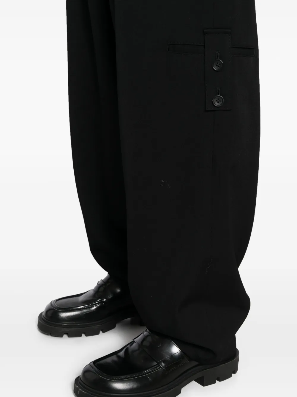 Yohji Yamamoto Tuck broek Zwart