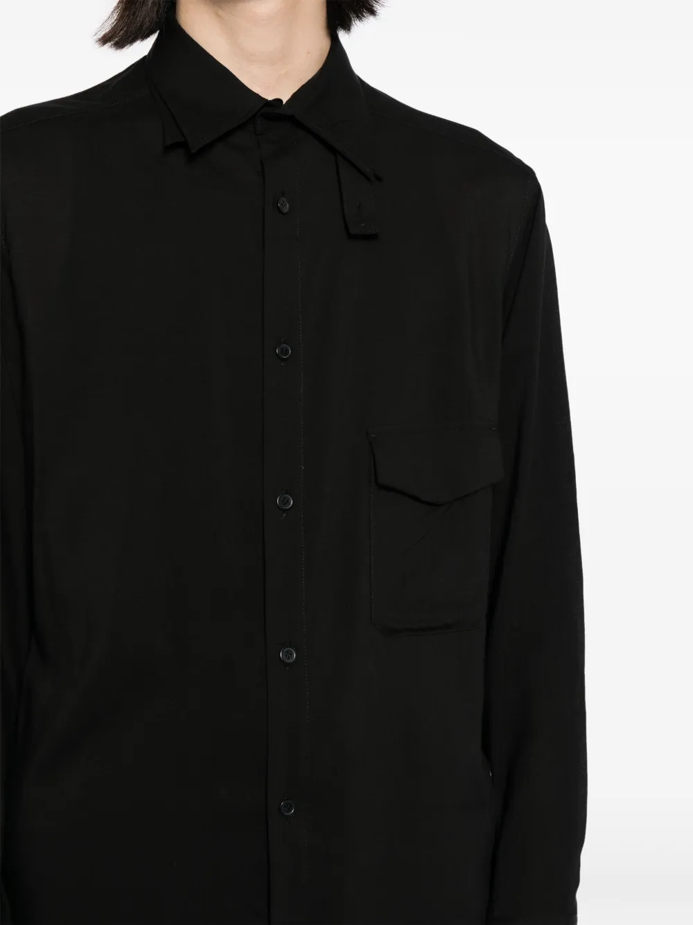 Yohji Yamamoto Blouse met kraag Zwart