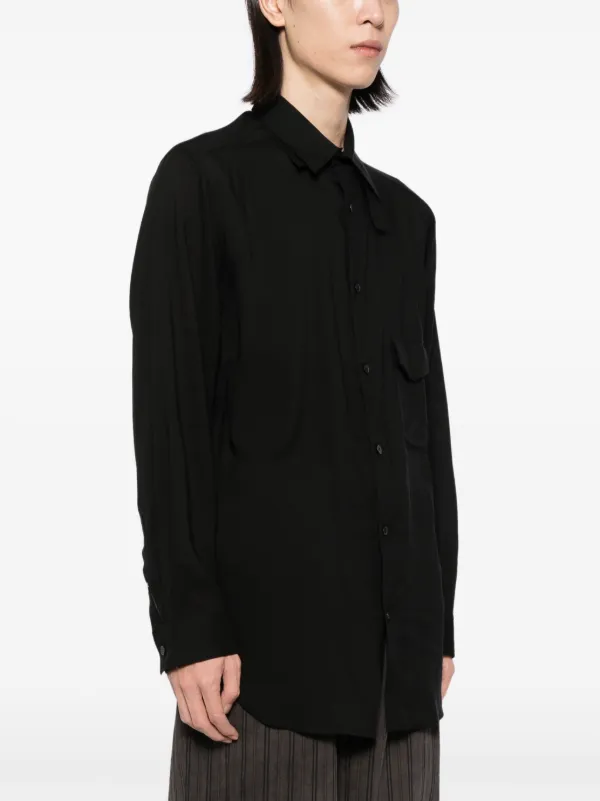 【Yohji Yamamot】ロングシャツ（サイズ2、ブラック） Yohji Yamamoto W-ZIPロングシャツスタイル.2020.3.9. | 852 | MARK