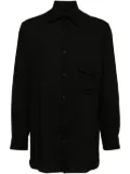 Yohji Yamamoto collar tab shirt - Black