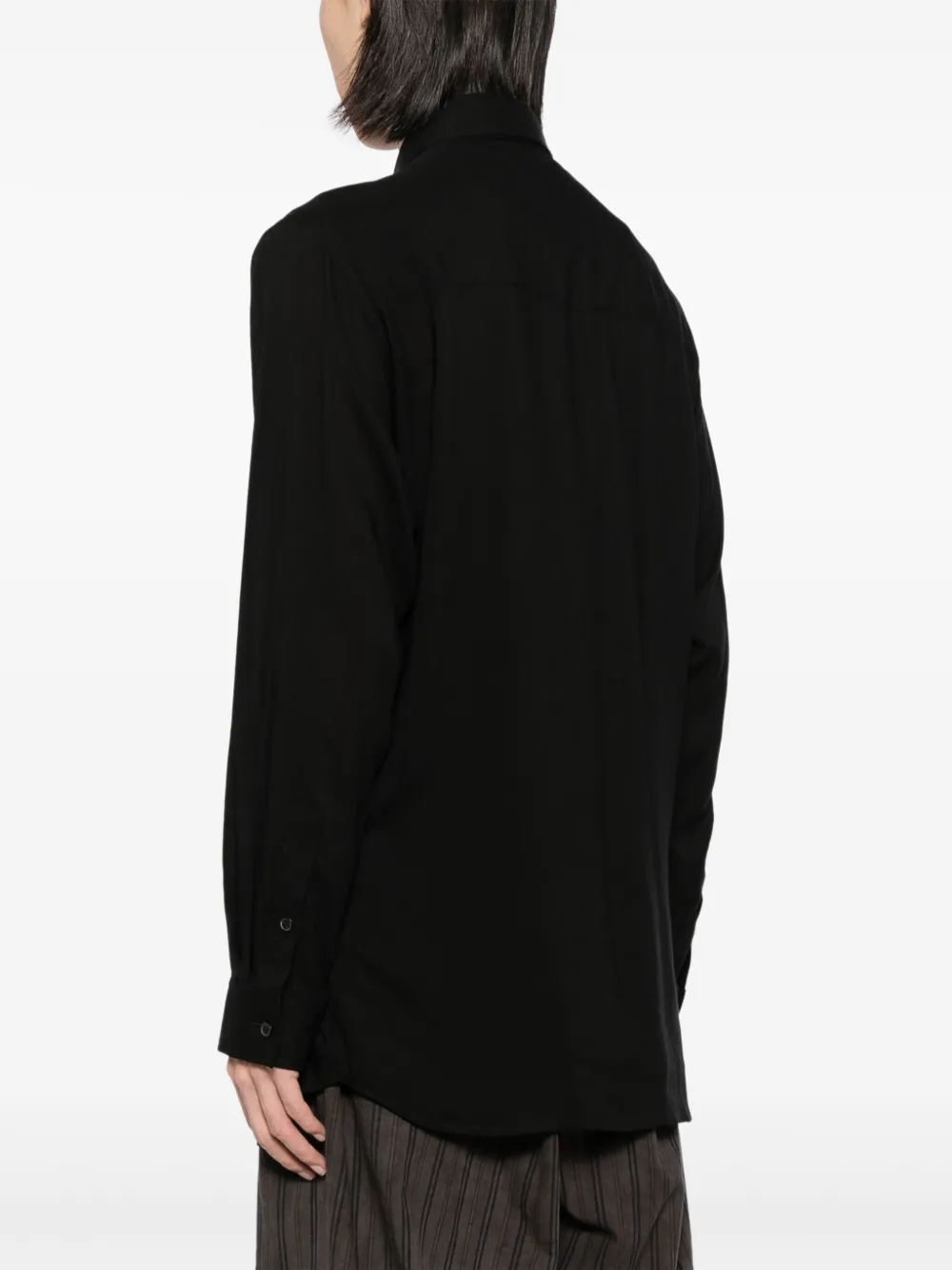 Yohji Yamamoto Blouse met kraag Zwart