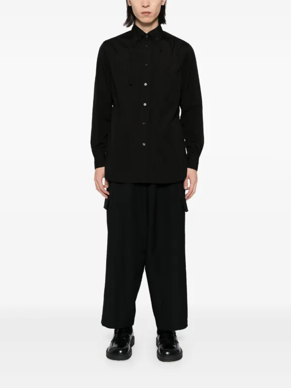 Yohji Yamamoto Wool wide-leg Trousers | Black | FARFETCH