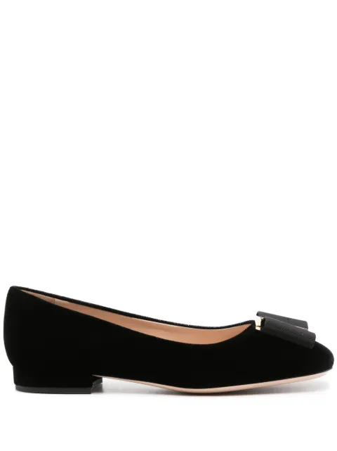 TOM FORD bow-detail velvet ballerina shoes Women