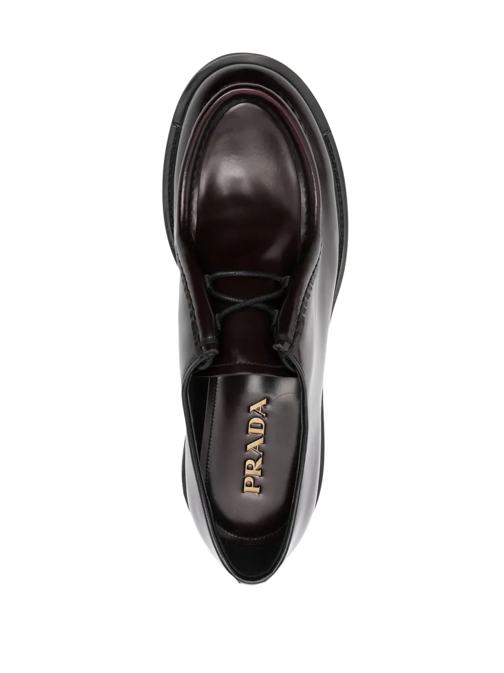 Prada Derby schoenen van geborsteld leer Rood