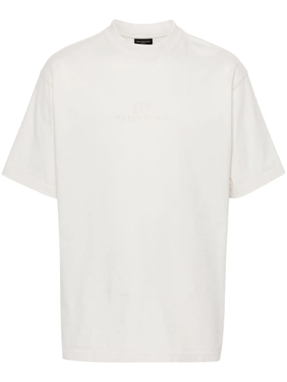 BALENCIAGA LOGO-EMBROIDERED COTTON T-SHIRT