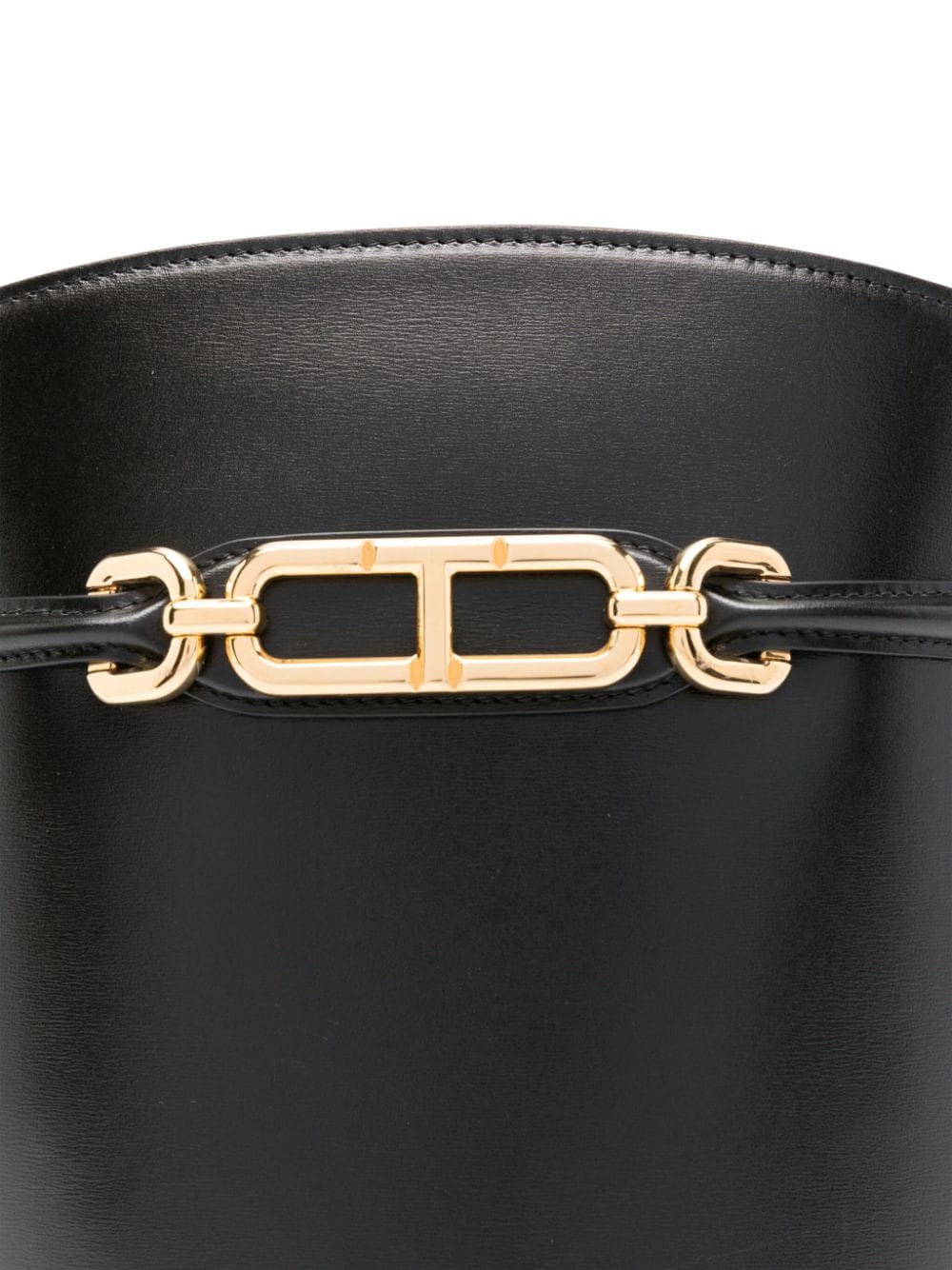 Shop Tom Ford Logo-plaque Bucket Bag In Black