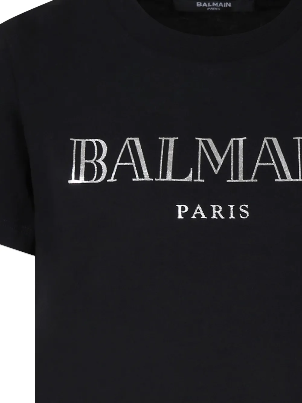 Balmain Kids T-shirt van biologisch katoen met logoprint Zwart
