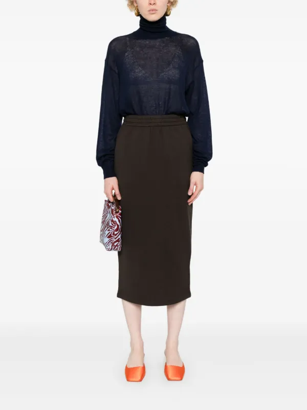 PRADAスカート美品 Prada ジャージー スカート | ブラウン | FARFETCH JP