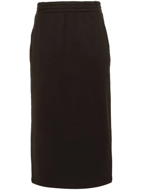 Prada cotton jersey midi skirt
