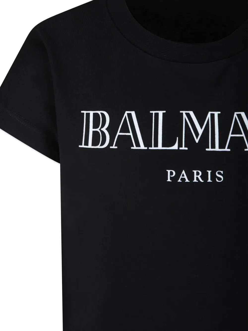 Balmain Kids T-shirt van biologisch katoen met logoprint Zwart