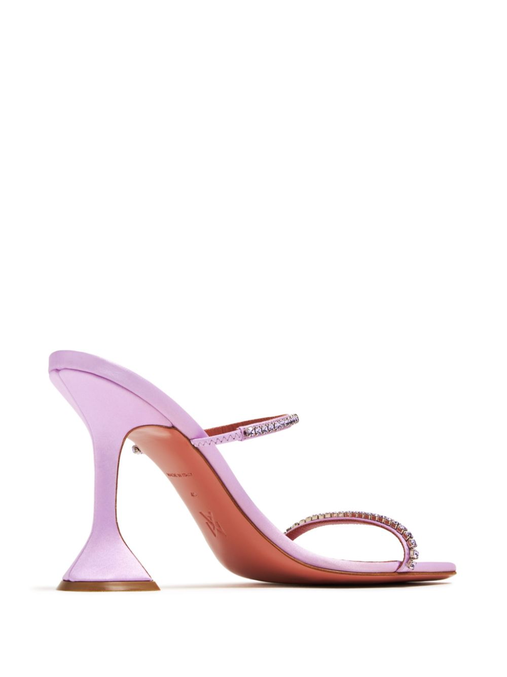 Amina Muaddi Gilda 95mm crystal embellished mules Pink