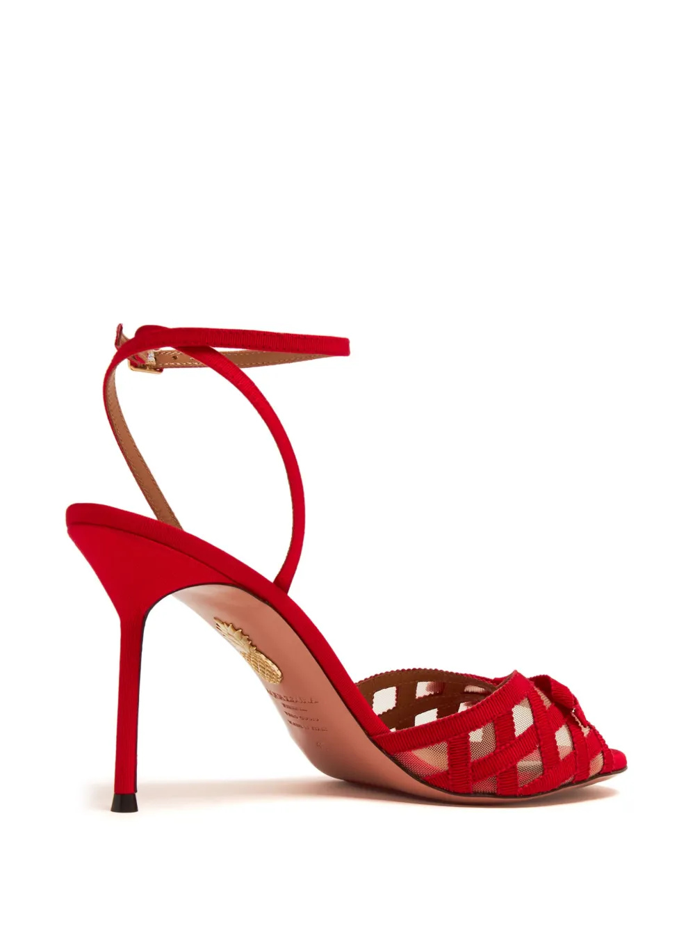 Aquazzura Romance 85mm leren sandalen Rood