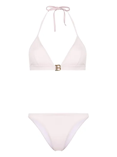 Balmain B-plaque triangle-cup bikini