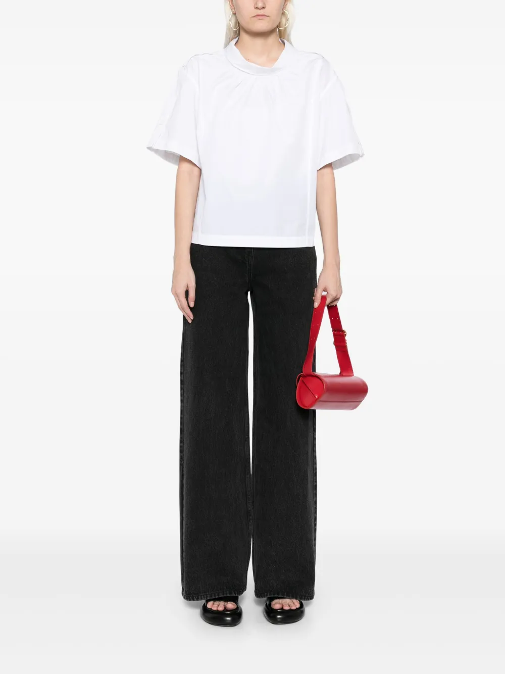 3.1 Phillip Lim Jeans met wijde pijpen - Zwart