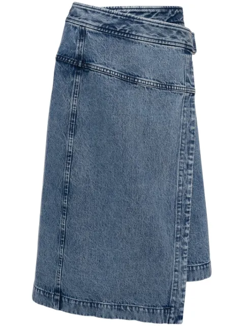 3.1 Phillip Lim wrap-front denim skirt