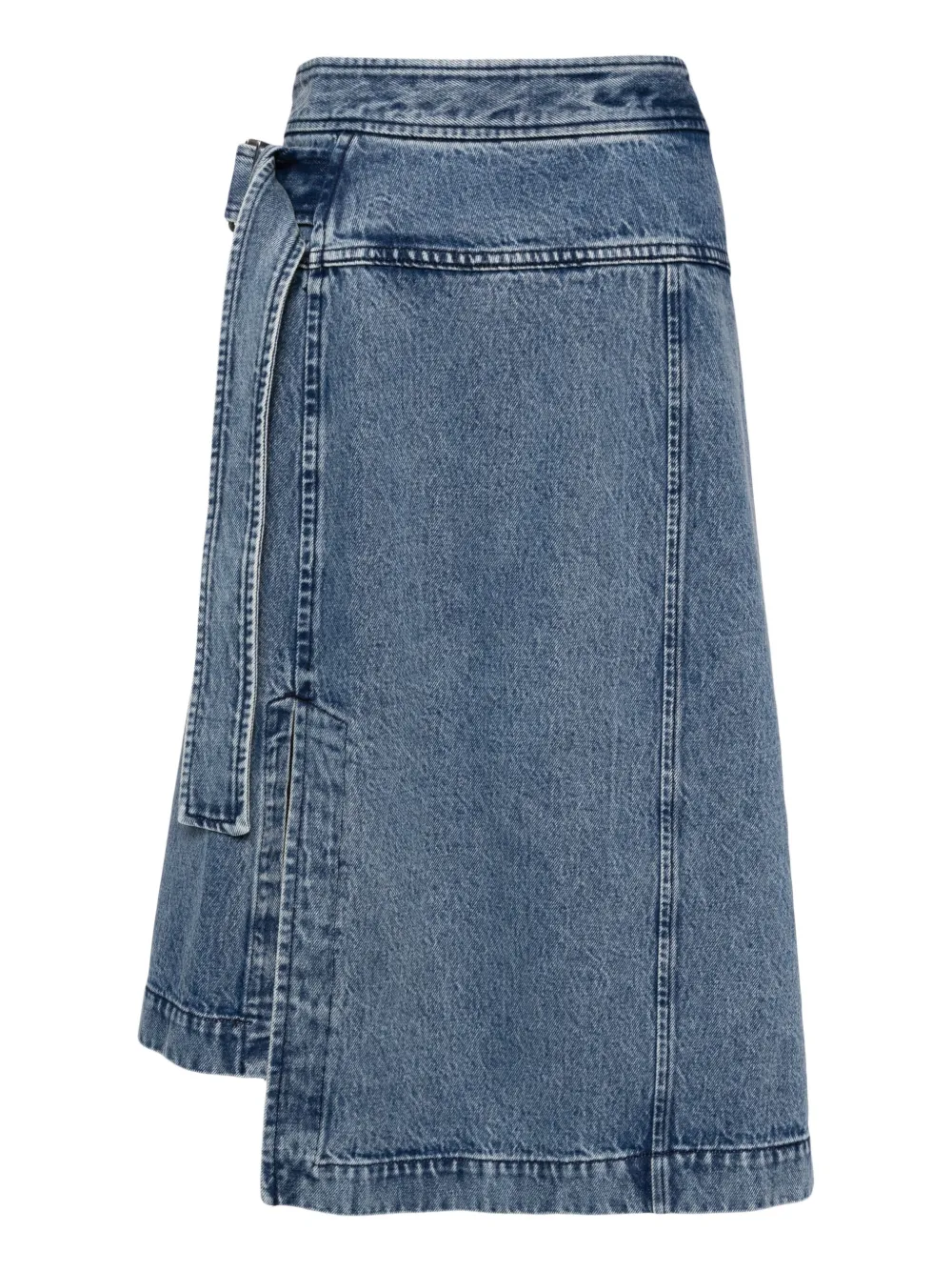 3.1 Phillip Lim Denim wikkelrok - Blauw