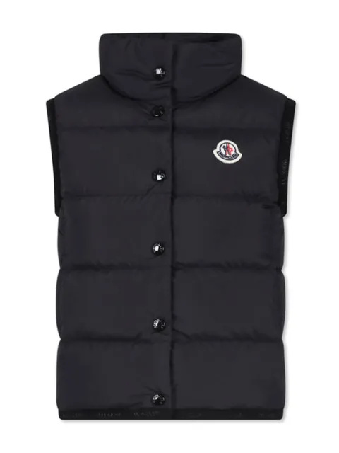 Moncler Enfant Colete com patch de logo