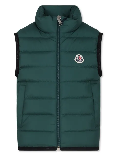 Moncler Enfant logo-patch padded gilet 
