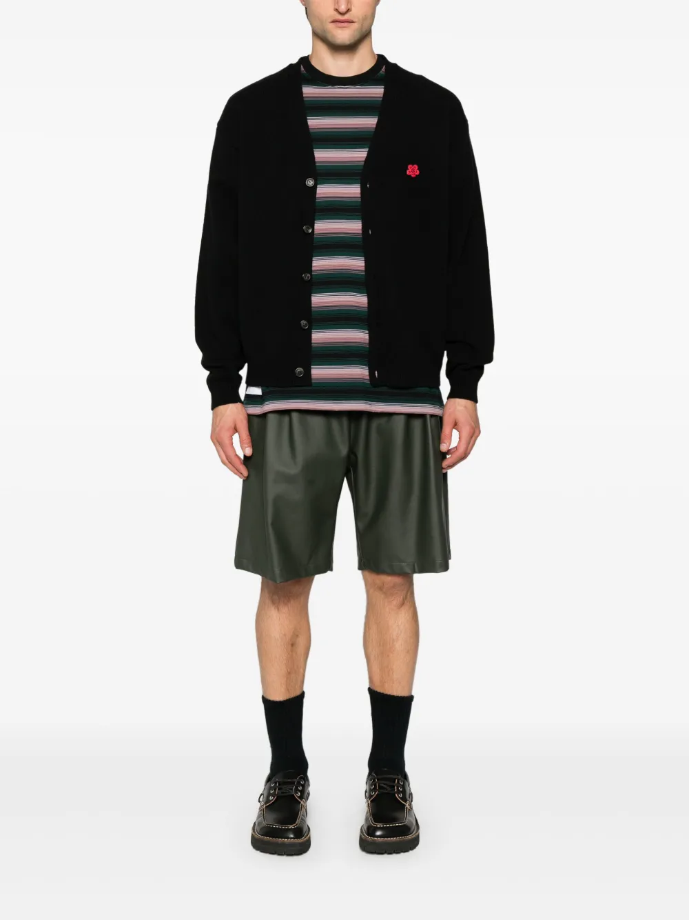 Kenzo Vest met bloemenpatch - Zwart