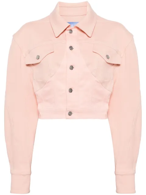 Mugler logo patch denim jacket 