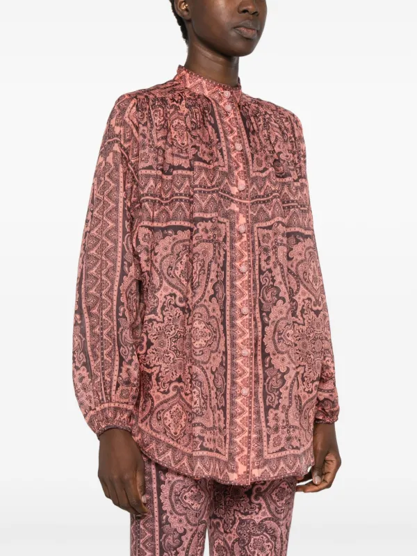 【Zimmermann】Ottie ラッフル カットアウト ペイズリー Zimmermann Ottie Ruffle cutout paisley swimsuit Zimmermann