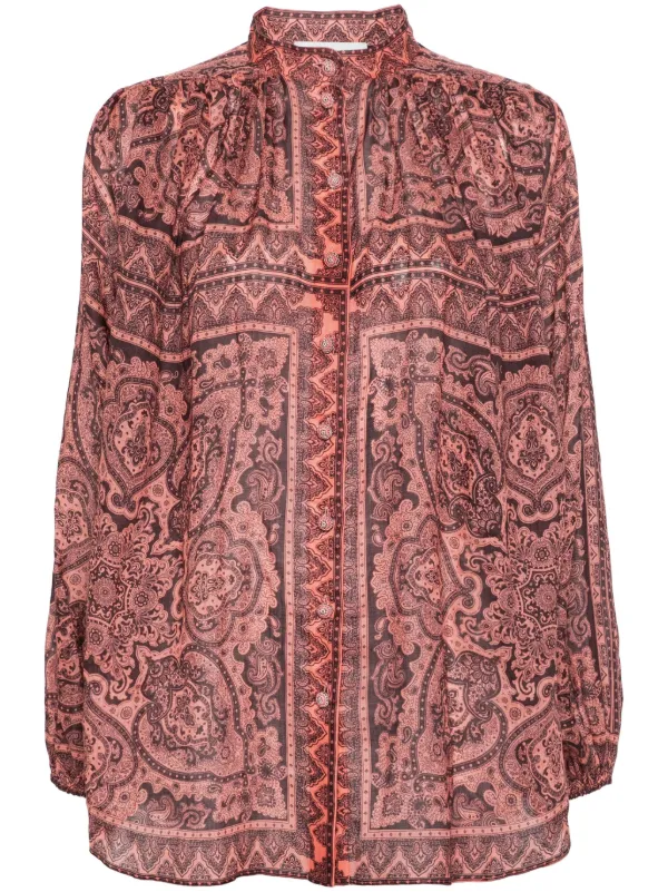 【Zimmermann】Ottie ラッフル カットアウト ペイズリー Zimmermann Ottie Ruffle cutout paisley swimsuit Zimmermann