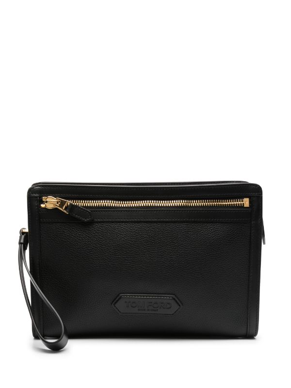 TOM FORD ロゴ レザークラッチバッグ - Farfetch