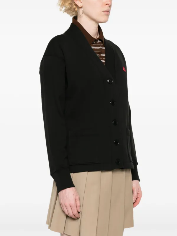 Kenzo Boke Flower Jersey Cardigan | Black | FARFETCH GE