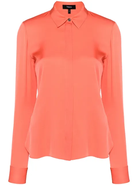 Theory silk georgette shirt